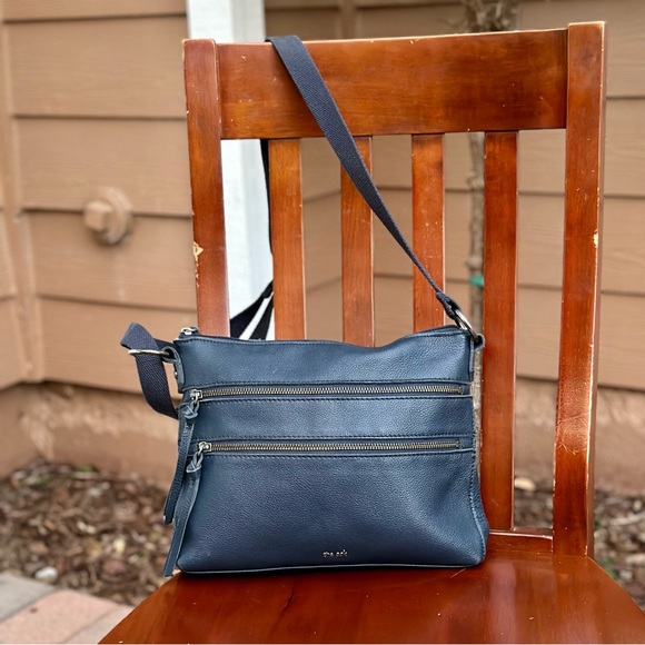 The Sak Bags The Sak Reseda Genuine Leather Crossbody Bag Blue